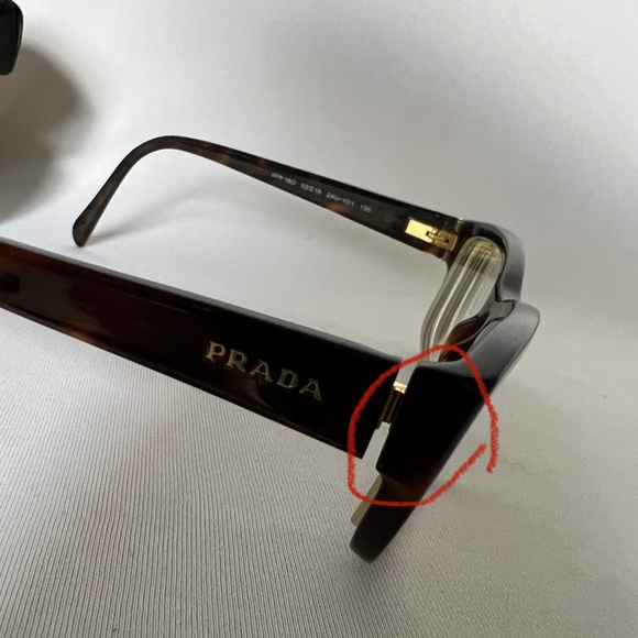 Prada eyeglasses VPR 180 52-18 2AU-1O1 135 brown - Picture 10 of 10
